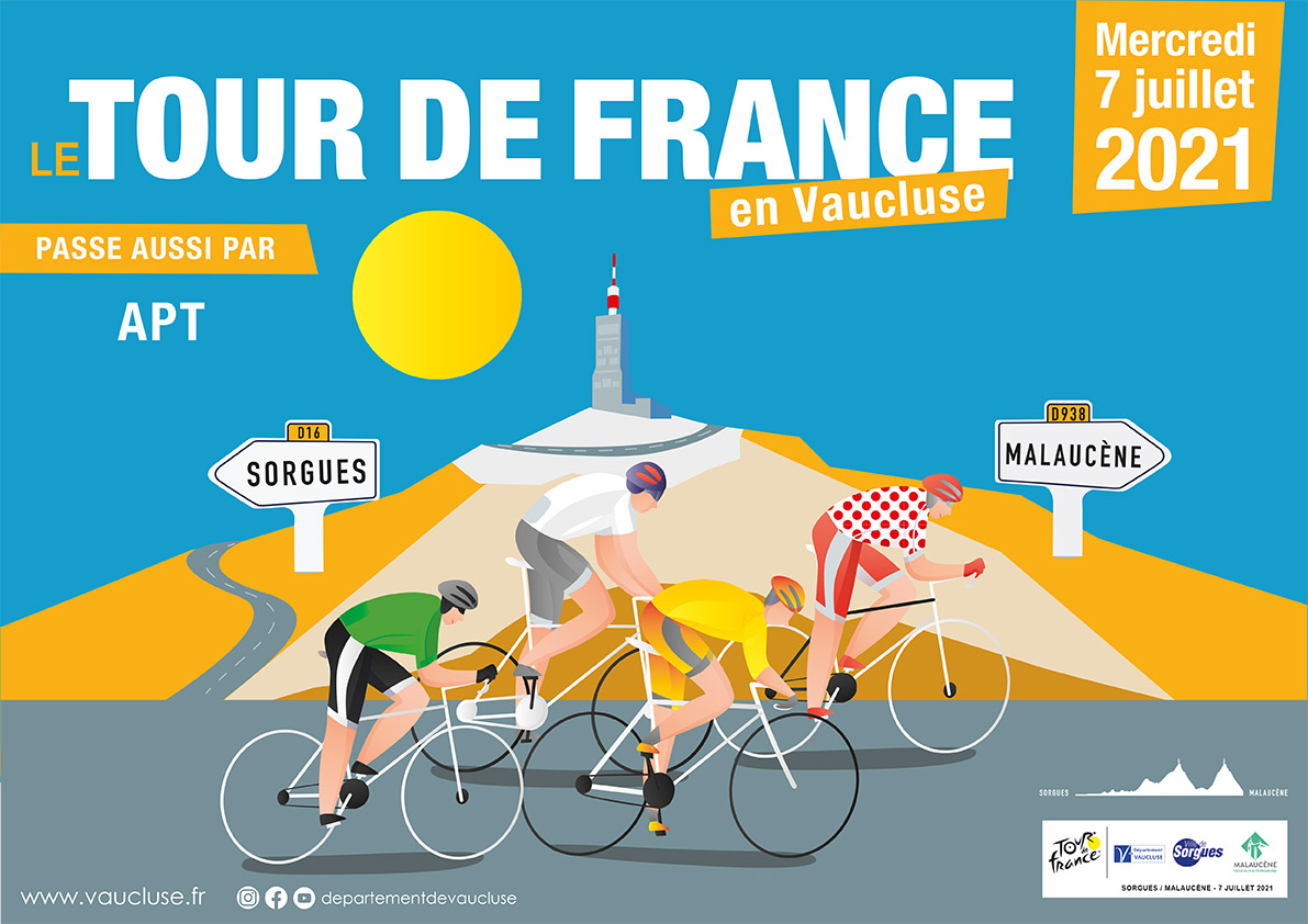 Passage du Tour de France à Apt le 7 juillet 2021 Mairie de Viens