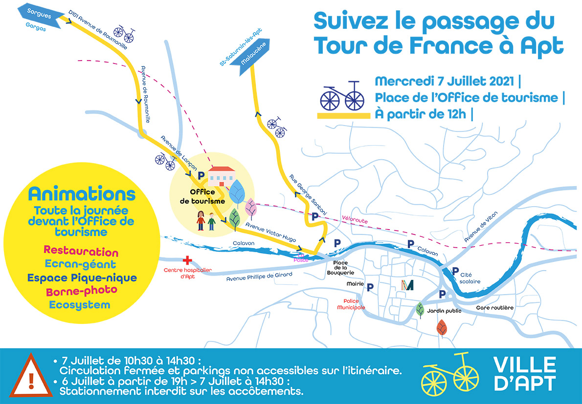 Passage du Tour de France à Apt le 7 juillet 2021 Mairie de Viens