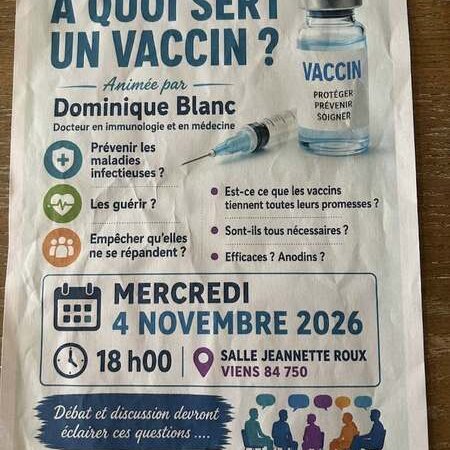 Conférence - À quoi sert un vaccin ?