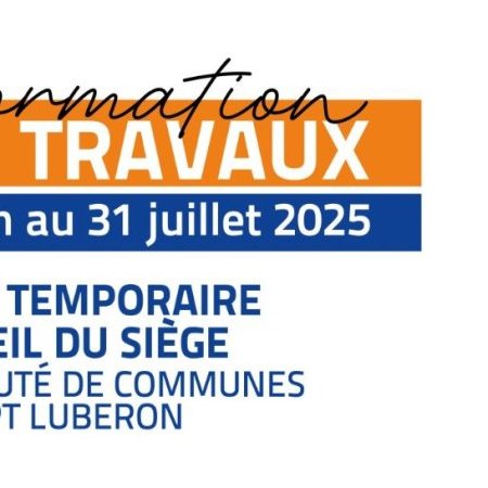 Travaux au siège de la Communauté de communes Pays d'Apt Luberon