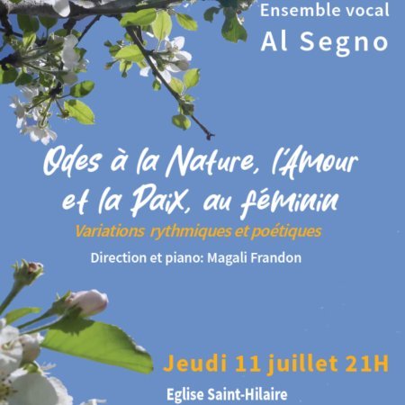 Odes a la Nature, l'Amour et la Paix, au féminin
