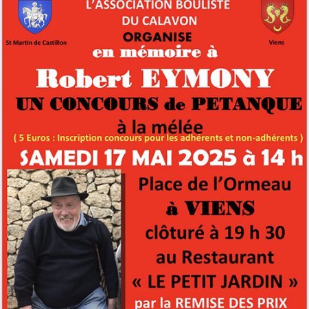 Concours de pétanque pour honorer la mémoire de Robert Eymony