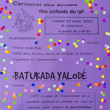Carnaval des écoles du RPI