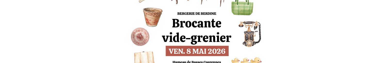 Brocante / vide-grenier à la Bergerie de Berdine