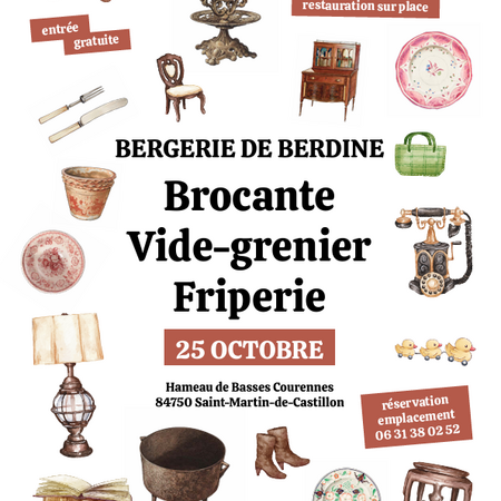 Brocante / vide-grenier à la Bergerie de Berdine