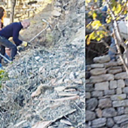 Restauration des terrasses des jardins de Saint-Hilaire